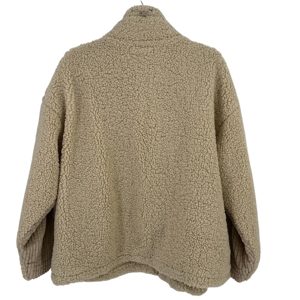 BLANKNYC Fuzzy Wuzzy Corduroy Sherpa Mix Trucker Jacket Womens Sz Medium Brown - Picture 4 of 7
